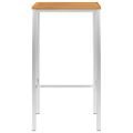 vidaXL Barový stôl 60x60x105 cm akáciový masív a nehrdzavejúca oceľ