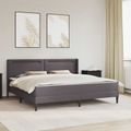 vidaXL Rám postele s matracom Sivá 180 x 200 cm Umelá koža