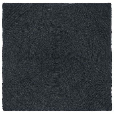 vidaXL Kusové koberce Tmavosivá 160 x 160 cm Juta
