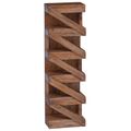 vidaXL Regál na víno Prírodná 24 x 14 x 80 cm Masívne mahagónové drevo