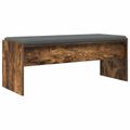 vidaXL Predsieňová lavica s vankúšom Dymová dub 103 x 38 x 40 cm