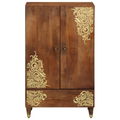 vidaXL Highboard Hnedá 60 x 33 x 100 cm Masívne mango drevo
