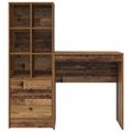 vidaXL Stôl Staré drevo 115,5 x 40 x 127 cm 2 ks
