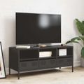 vidaXL TV skrinka čierna 101,5x39x43,5 cm oceľ valcovaná za studena