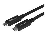 StarTech 3ft / 1m USB C na USB C kábel - USB 3.1 (10Gbps) - 4K - USB-IF - Charge and Sync - USB Type C na Type C kábel - USB Type C kábel (USB31CC1M) - USB kábel - USB-C (M) do USB-C (M) - USB 3.1 - 1 m - čierna - pre P/N: HB31C2A2CME, HB31C3A1CME, M2E1BRU31C, PEXUSB311AC3, SV211HDUC, SV221HUC4K