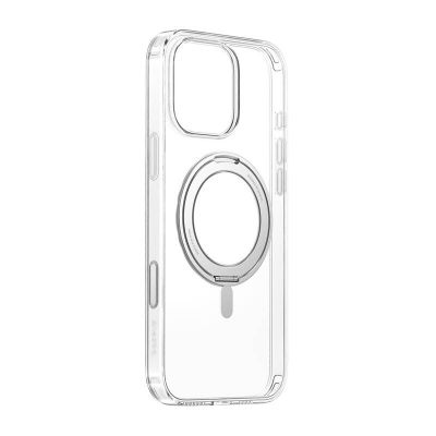 Magnetické puzdro so stojanom Baseus SkyRing 360° iP16 Pro (priehľadné)