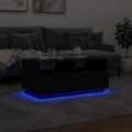 vidaXL Konferenčný stolík s LED svetlami čierny 90x49x40 cm