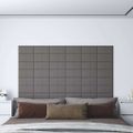 vidaXL Nástenné panely 12 ks bledosivé 30x15 cm látkové 0,54 m²
