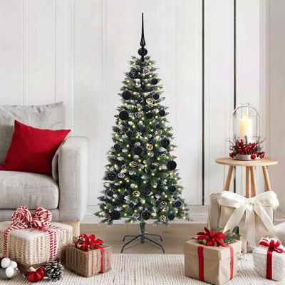 vidaXL Umelý vianočný stromček Zelená 120 cm PVC, plast a oceľ