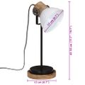 vidaXL Stolová lampa 25 W biela 17x17x50 cm E27