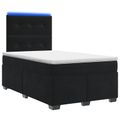 vidaXL Posteľ boxspring s matracom Čierna 120 x 200 cm Zamat