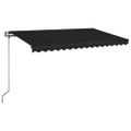 vidaXL Automaticky zaťahovacia markíza 450x350 cm antracitová