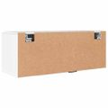 vidaXL Botník lesklý biely 100x35x38 cm spracované drevo