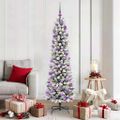 vidaXL Umelý vianočný stromček Biela 180 cm PVC, kov a plast