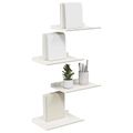 vidaXL Závesná polica 4 ks Biely 30 x 18 x 2,5 cm Oceľ