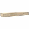 vidaXL Zásuvky pod posteľ Sonoma dub 160 x 36,5 x 16,5 cm