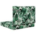 vidaXL Vankúš na vonkajšiu pohovku Polyester Vzor s listami 60 x 60 cm