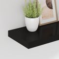 vidaXL Plávajúce nástenné police 4 ks, čierne 40x23,5x3,8 cm, MDF