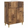 vidaXL Servírovacia skriňa so zásuvkou Staré drevo 66 x 34,5 x 90 cm