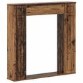 vidaXL Rám krbu Staré drevo 100 x 20 x 100 cm Kompozitné drevo