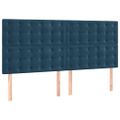 vidaXL Rám postele bez matraca tmavomodrý 200x200 cm zamat