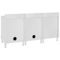 vidaXL Gastro kuchynský drez so skrinkou 180x60x96 cm nehrdzavejúca oceľ