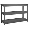 vidaXL Konzolový stolík sivý 110x40x74 cm masívne borovicové drevo