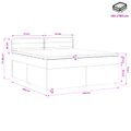 vidaXL Posteľ boxspring s matracom Tmavosivá 140 x 190 cm Látka