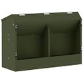 vidaXL Kŕmidlo pre králiky Olivovo zelená 64,5 x 25,5 x 45,5 cm 6 kg