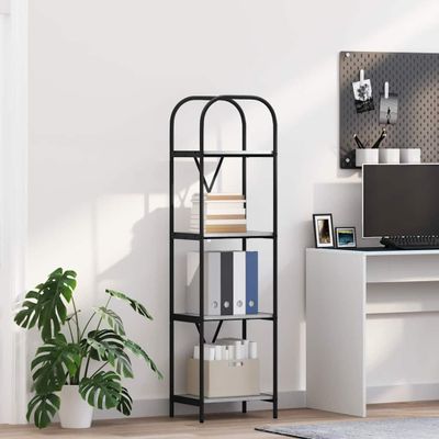 vidaXL Regál na knihy Sivý Sonoma 40 x 30 x 146 cm Kompozitné drevo