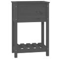 vidaXL Kvetináč s policou sivý 54x34,5x81 cm masívna borovica