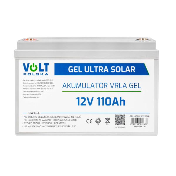 Gélová batéria 12V 110Ah V-PRO ULTRA SOLAR DEEP CYCLE