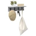 vidaXL Vešiak na stenu Nástenná montáž Sivý Sonoma 40 x 10,5 x 10,5 cm