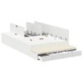 vidaXL Rám postele s úložným prostorem Biela 120 cm Kompozitné drevo