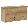vidaXL Vešiak na stenu Nástenná montáž Remeselný dub 50 x 16 x 26 cm