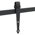 vidaXL Súprava mini posuvných dverí na skriňu čierna 122cm uhlík. oceľ