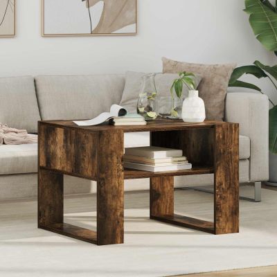 vidaXL Konferenčný stolík Dymová dub 66 x 53 x 45 cm Kompozitné drevo