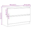 vidaXL TV skrinka lesklá staré drevo 80x35x54 cm spracované drevo