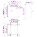 vidaXL Ovládacia skriňa Sivá 25 x 13 x 24 cm ABS plast
