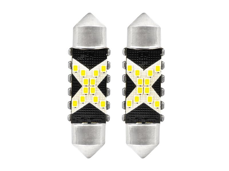 Autožiarovka LED Festoon C5W 12/24V AMIO 04238 biela 2ks