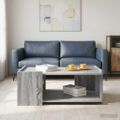 vidaXL Konferenčný stolík Sivá sonoma 90 x 50 x 33 cm Kompozitné drevo