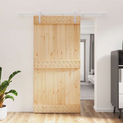 vidaXL Posuvné dvere Prírodná a biela 100 x 210 cm