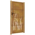 vidaXL Záhradná brána 100x200 cm, oceľ Corten, dizajn s trávou