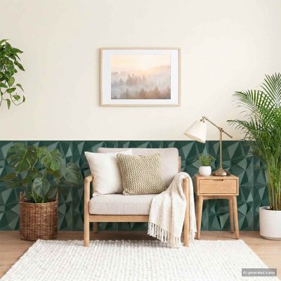 vidaXL Nástenné panely 12 ks 50 x 50 cm Diamond Zelený XPS Pena