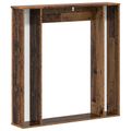 vidaXL Rám krbu Staré drevo 100 x 20 x 100 cm Kompozitné drevo