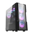Sklenená počítačová skriňa Darkflash DK431 + 4 ventilátory (čierna)