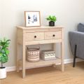 vidaXL Konzolový stolík 75x35x75 cm masívne borovicové drevo
