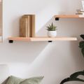 vidaXL Nástenná polica 60x50x(2-4) cm neošetrený dubový masív