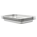 vidaXL Gastronádoby 4 ks, GN 1/1, 40 mm, nehrdzavejúca oceľ