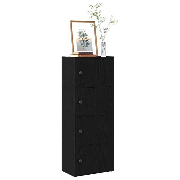 vidaXL Knižnica čierny dub 40x24x102 cm kompozitné drevo